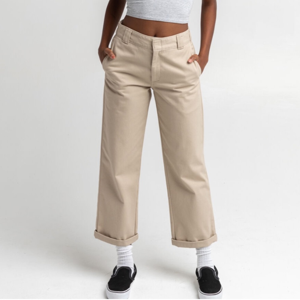 DICKIES Roll Hem Crop Wide Leg Pants Pants NWT